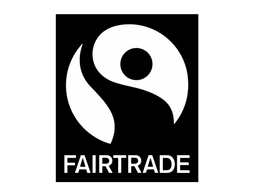 Logotyp för Fairtrade Sverige – organisation som arbetar för rättvisa handelspraxis, bättre levnads- och arbetsvillkor för producenter i världens fattigare länder.