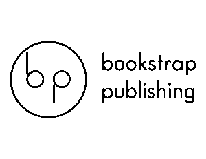 Logotyp för Bookstrap – förlag som ger ut både klassiska och nyskrivna titlar, med fokus på tillgänglig och berättarstark litteratur.