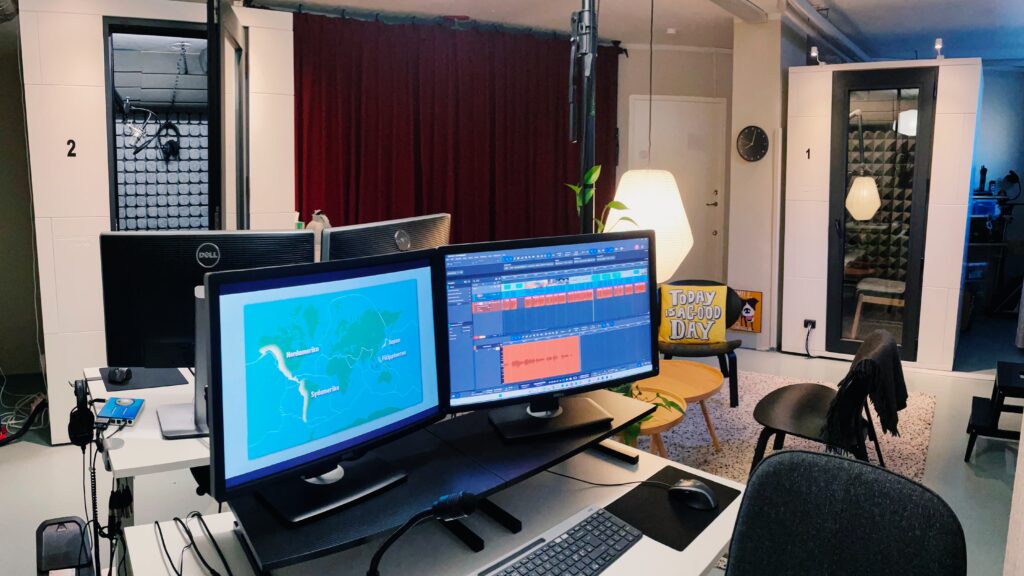 Studiolokal med två studio bricks ljudbås